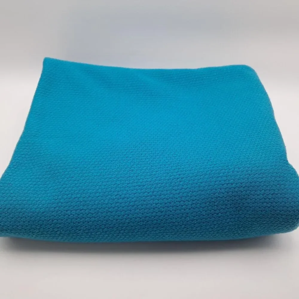 Teal Blue Soft Polyester Apparel Fabric for Sewing Quilting Crafts Knit Blend